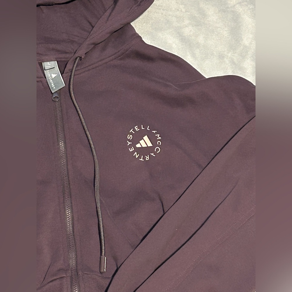 adidas by Stella McCartney Sportswear Cropped Hoodie in Purple - L - Picture 7 of 11
